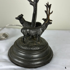Spanish Silverplate Deer Lamp