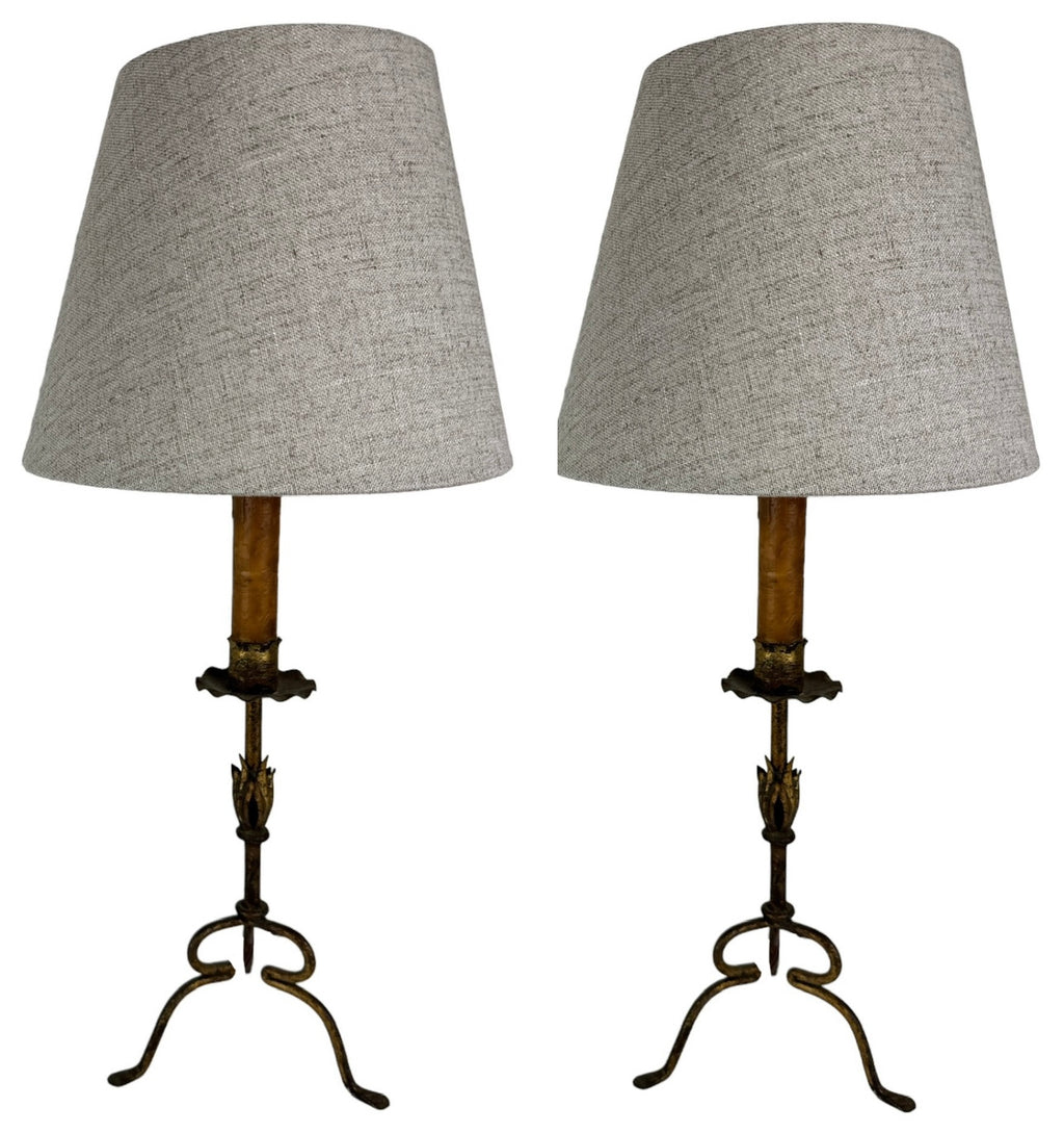 Pair of Spanish Gilt Lamps