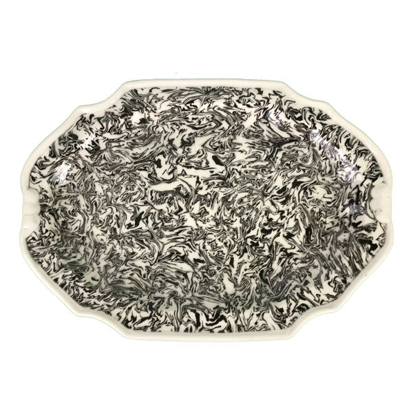 French Black Aptware Platter avec Orielles (ears) HeatherCookAntiques