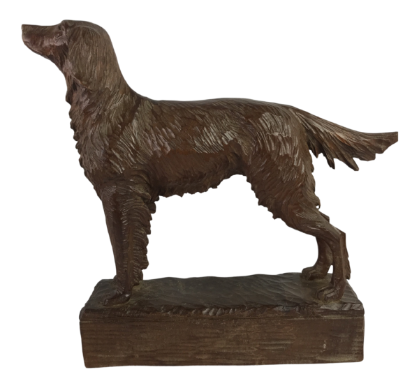 French Carved Wood Retriever