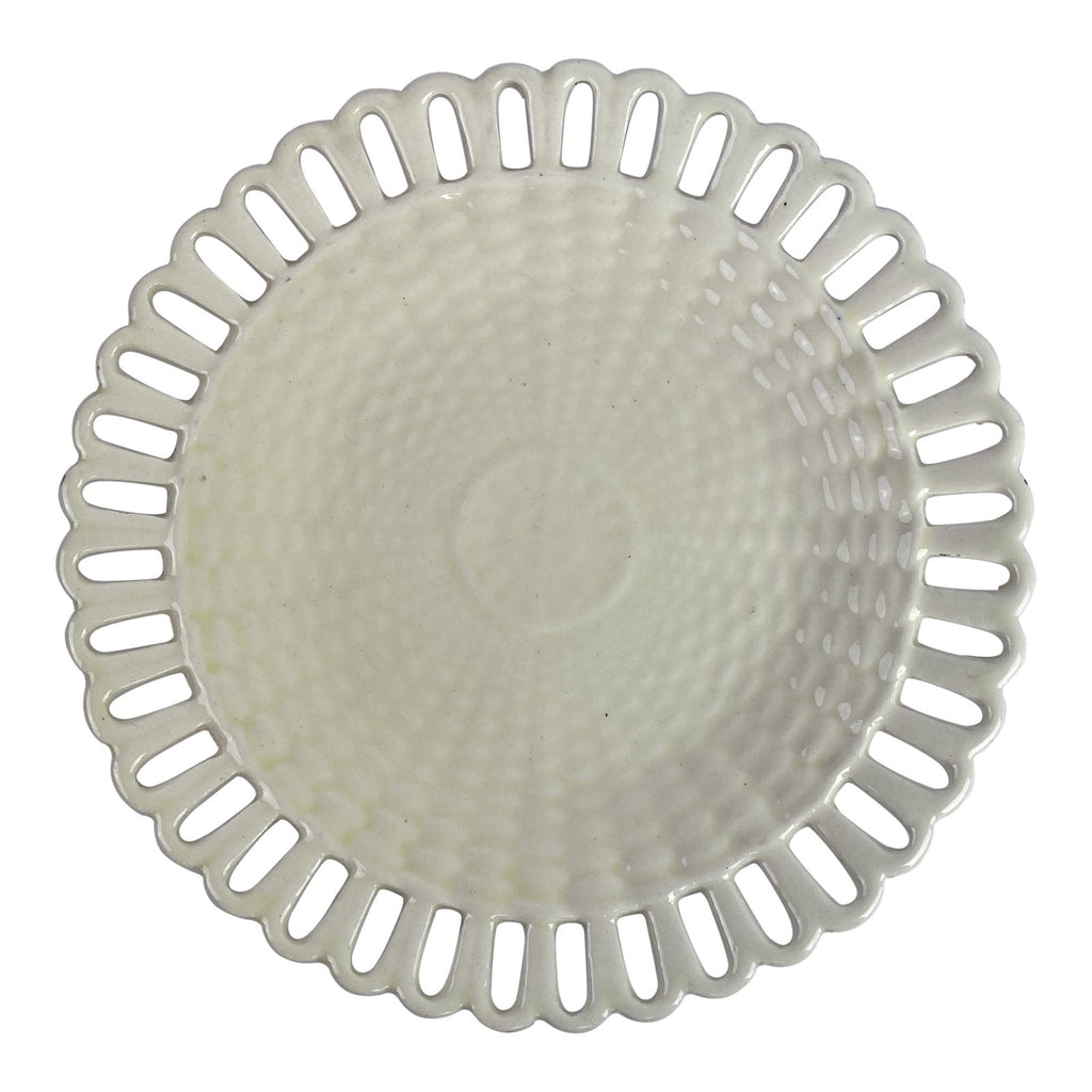 Creamware Basketweave Reticulated Plate