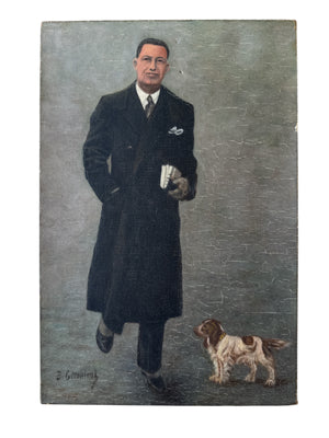 French Portrait of a Man and Dog