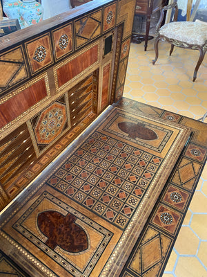 Moorish Inlaid Console/Games Table