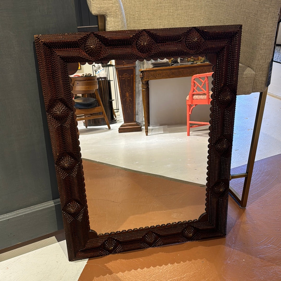 French Tramp Art Mirror