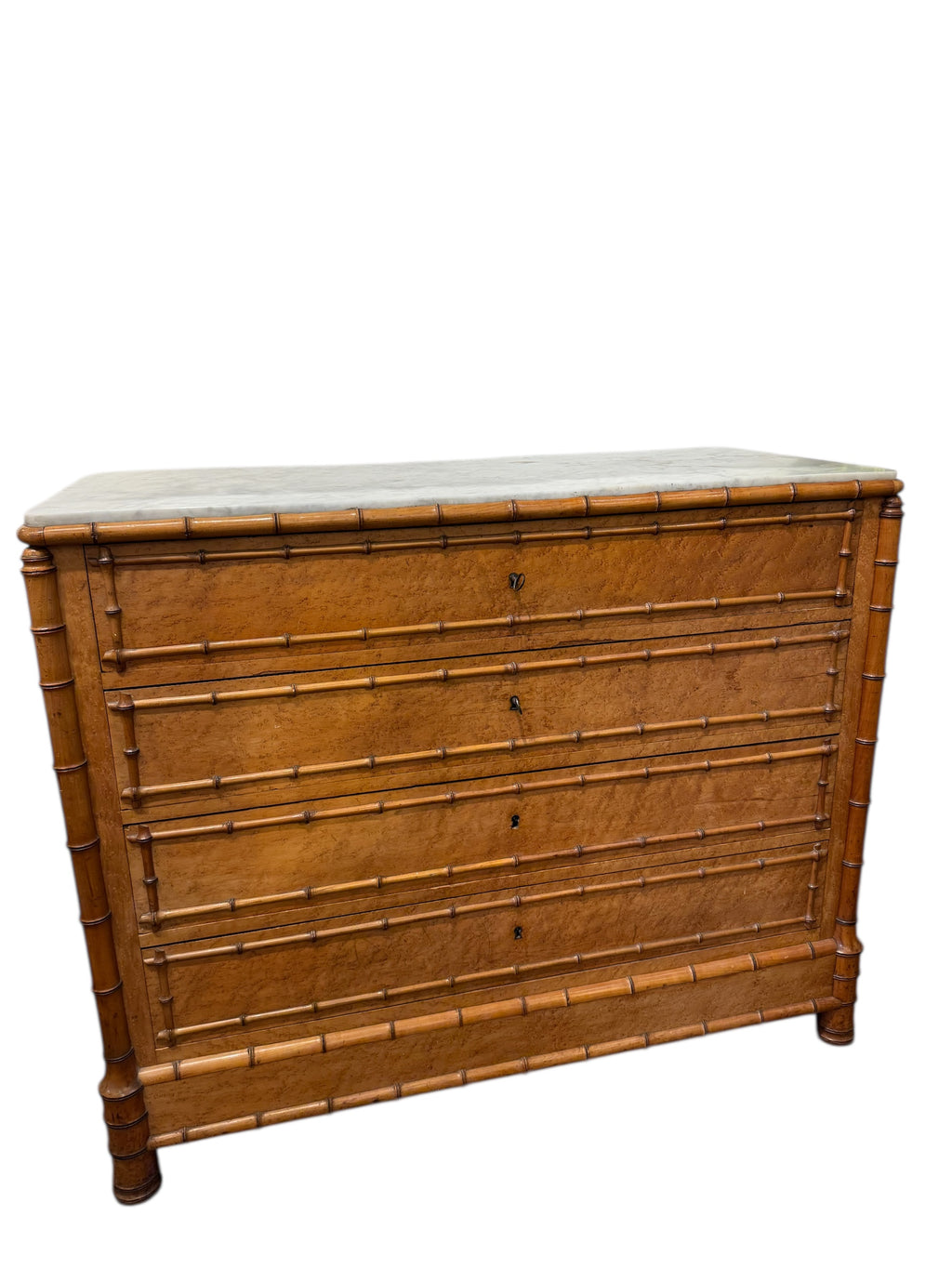 French Faux Bamboo Commode