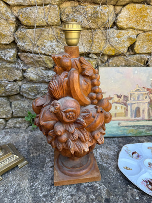 Carved French Lamp