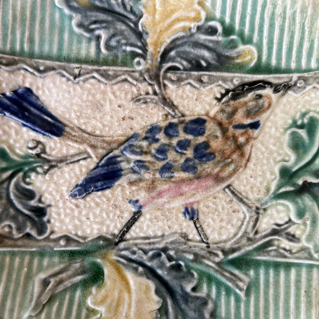 French Majolica Bird Plate