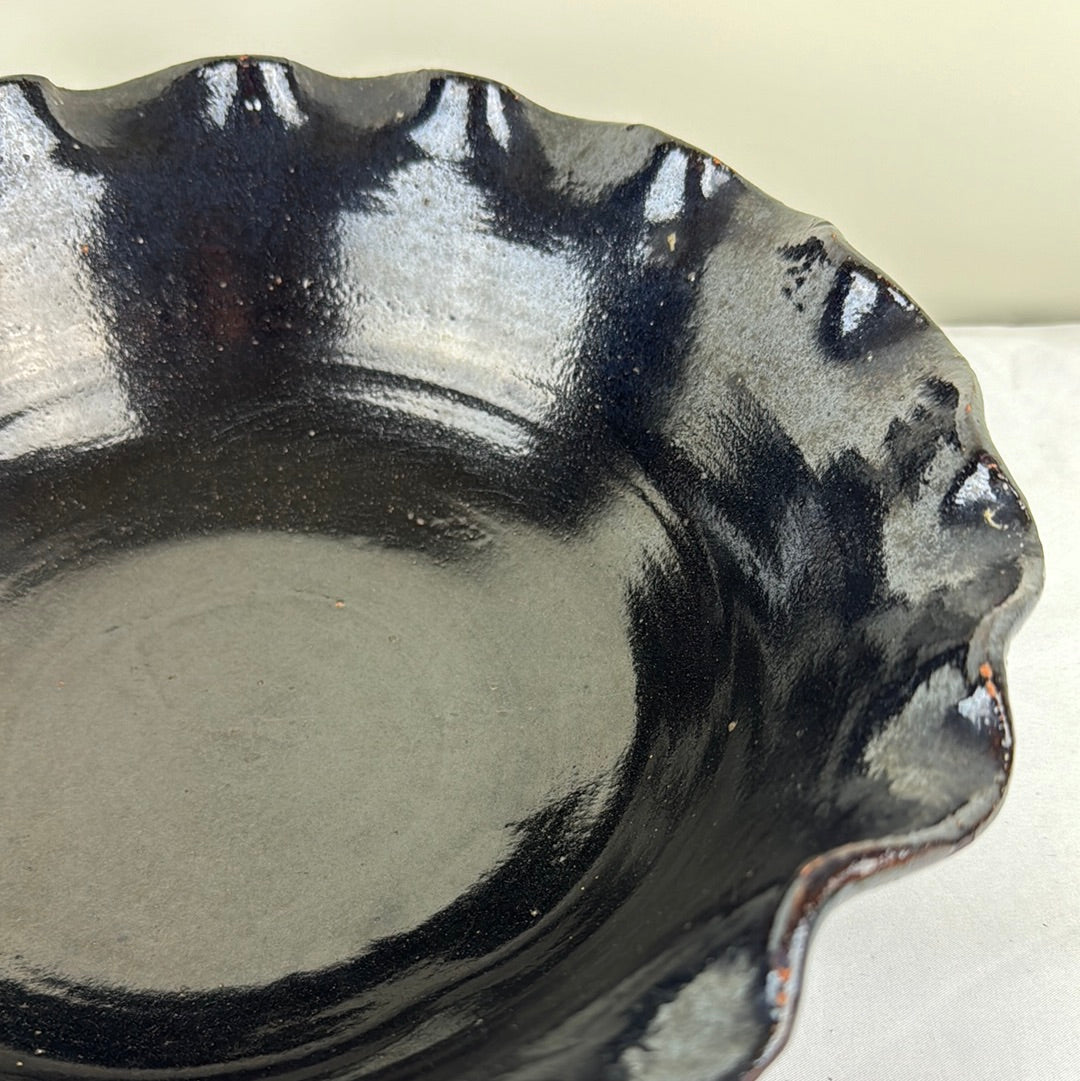 Black French Pottery Bowl