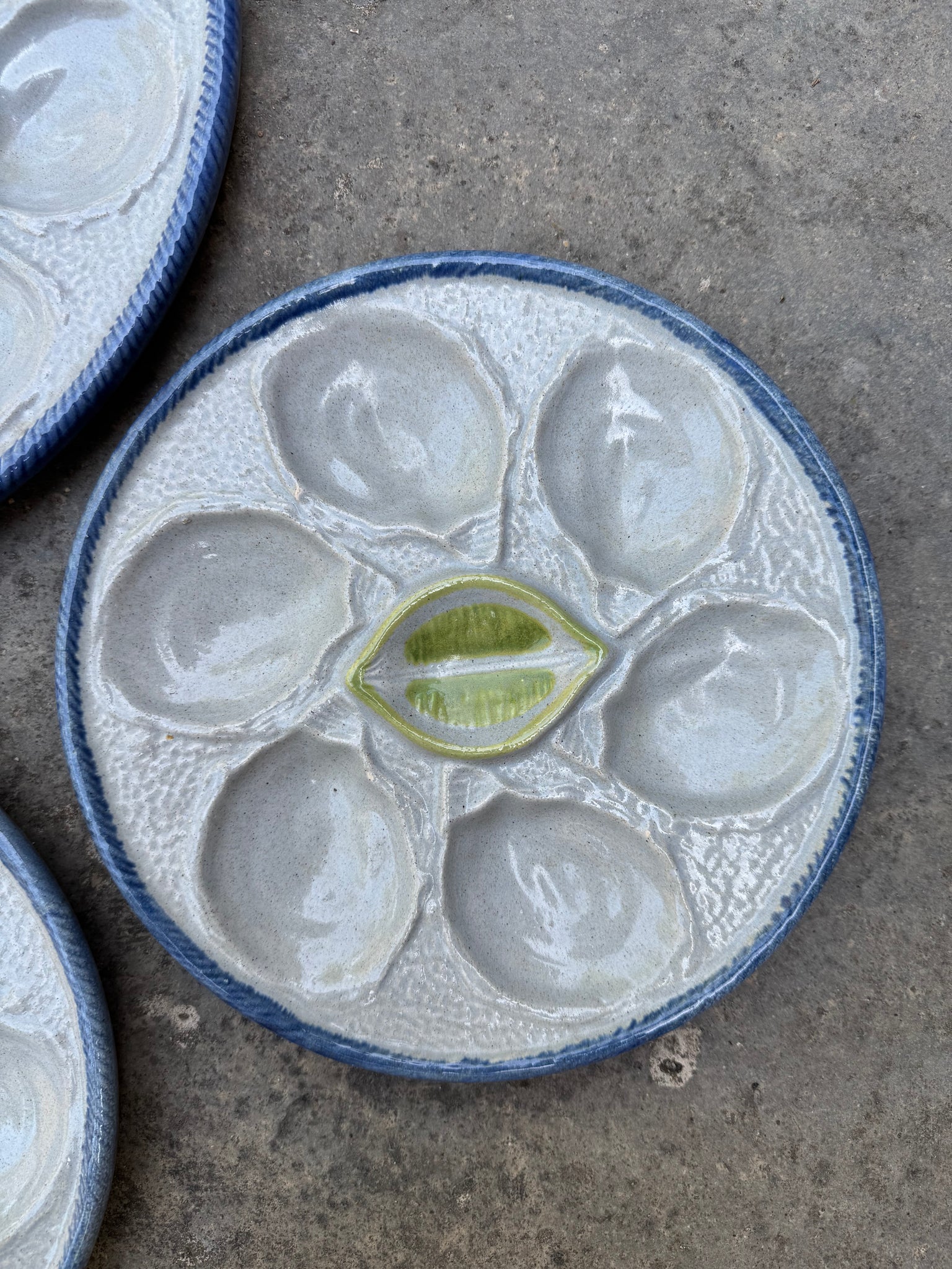 French Oyster Plates and Platter