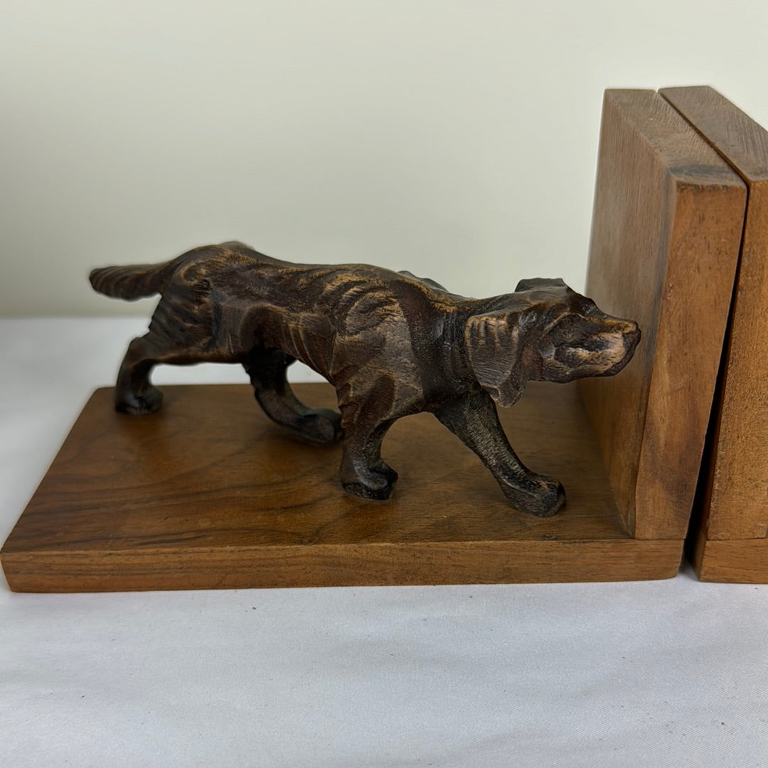 French Carved Dog Bookends