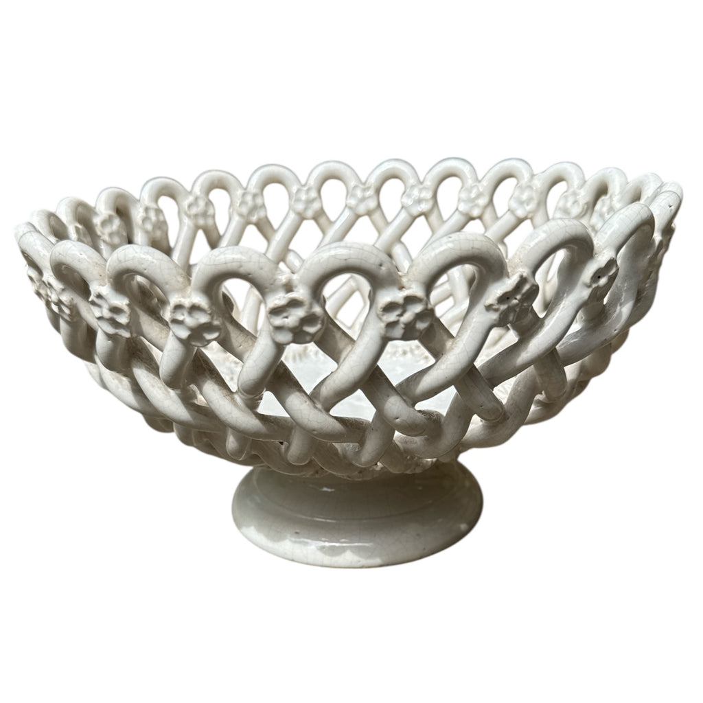 White Pichon Ceramic Basket