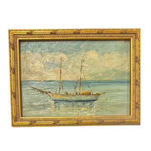 Small French Oil on Panel