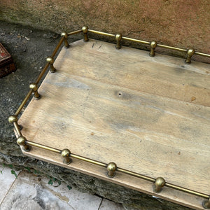 French Tray with Brass Gallery