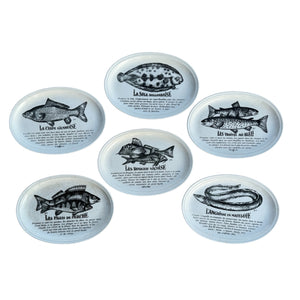 French Gien Fish Platters, S/6