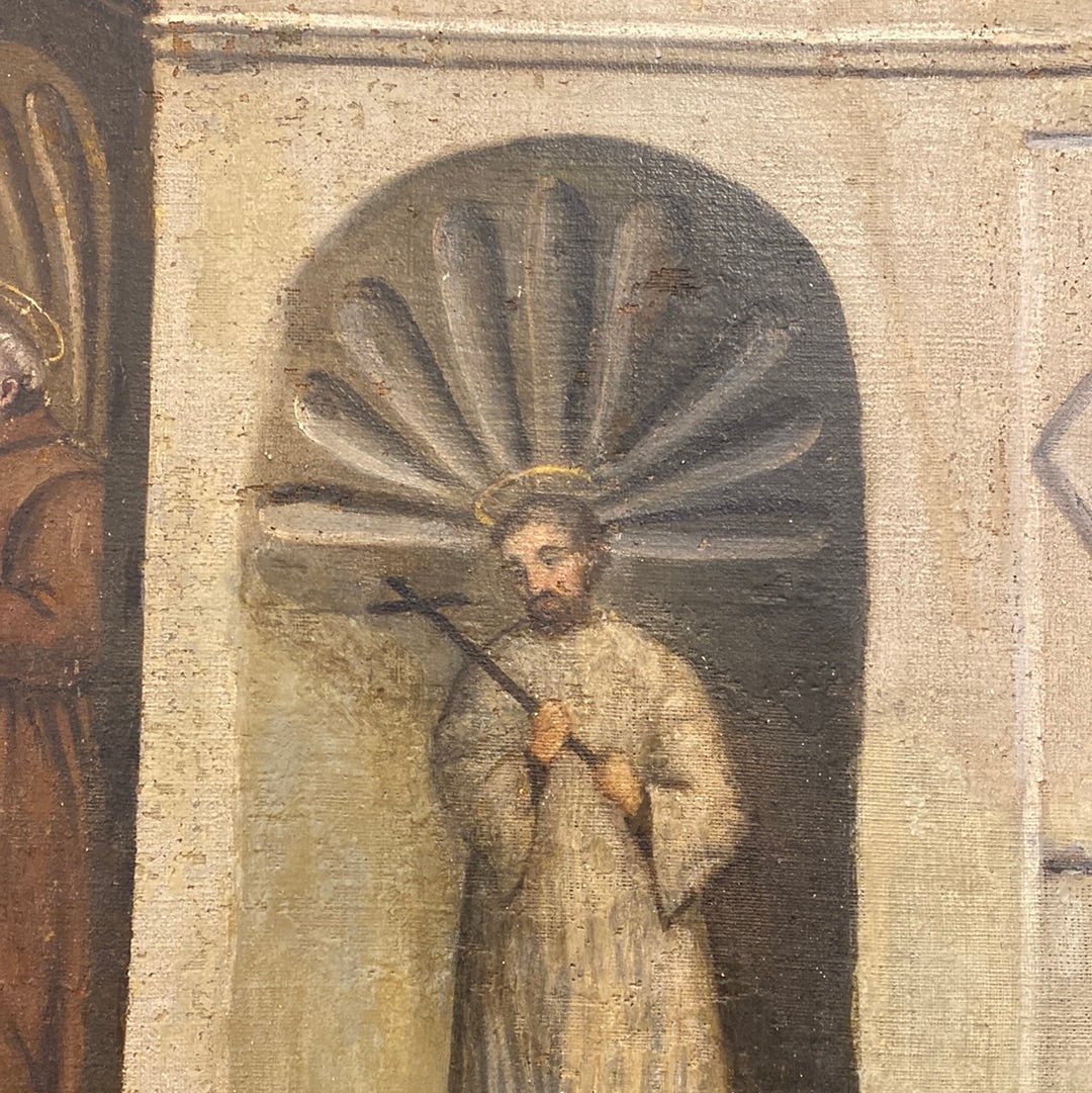 Pair of Spanish Paintings of Saints