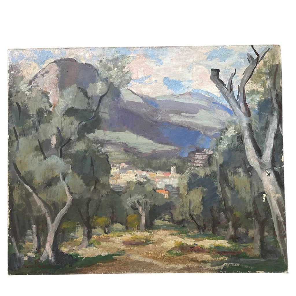 French Oil on Canvas