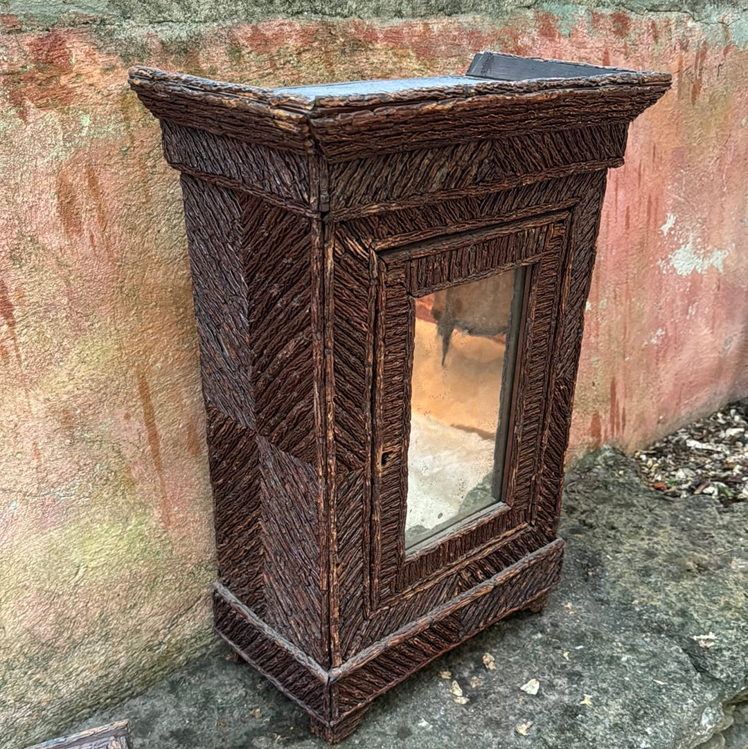 French Tramp Art Cabinet