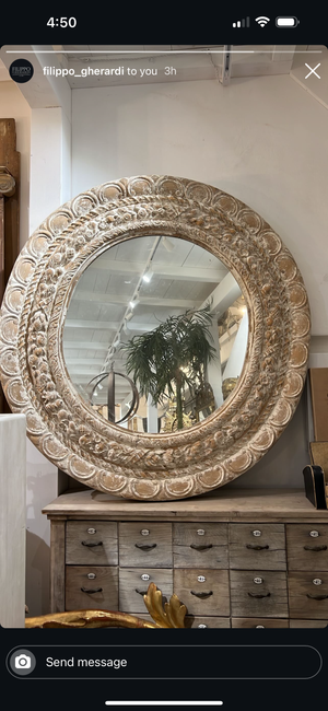 Italian Carved Oval Mirror