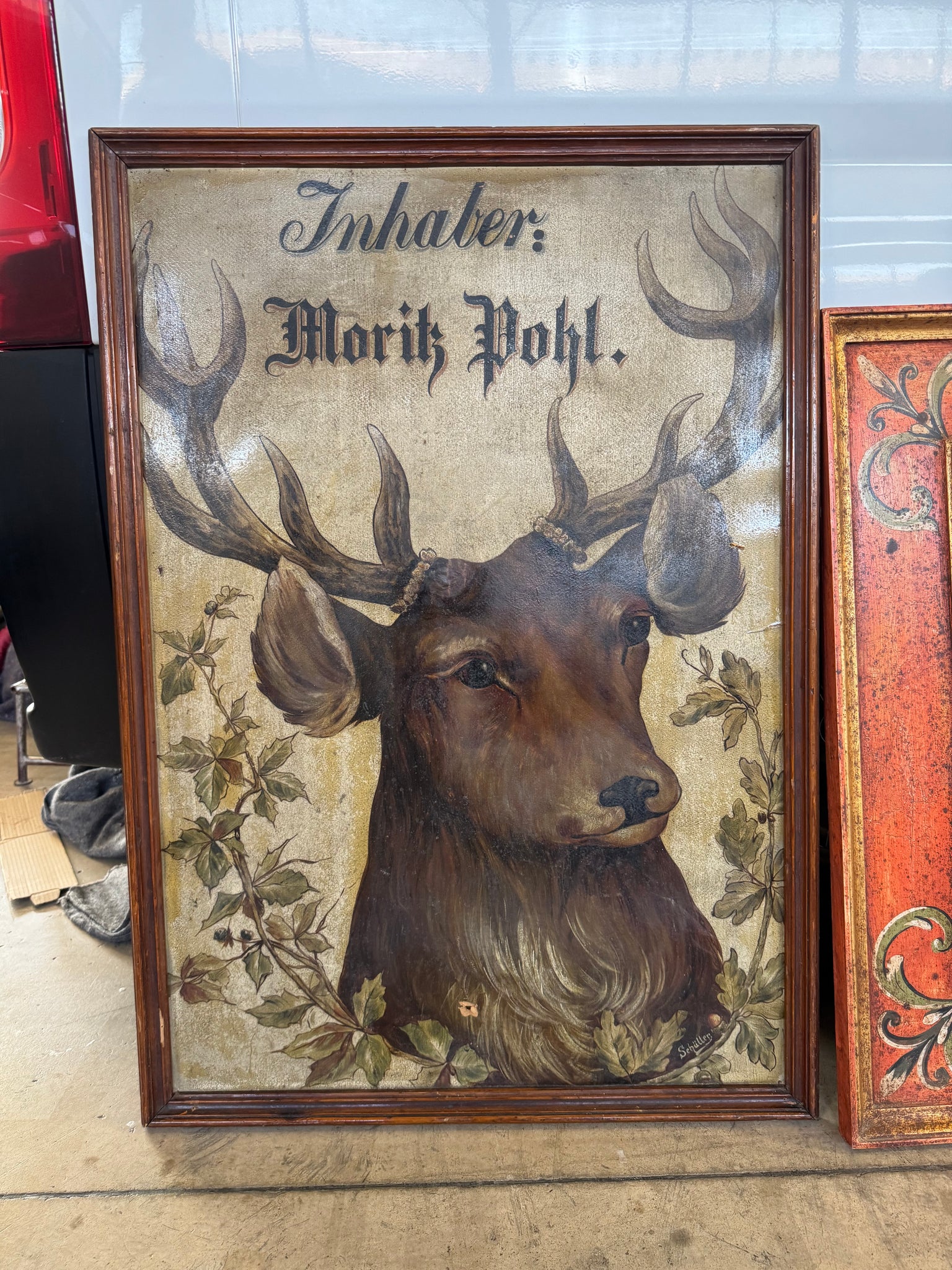 German Painting of Stag