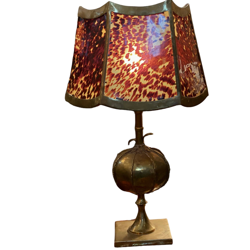 French Brass and Tortoise Lamp