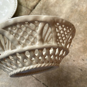 French Creamware Basket