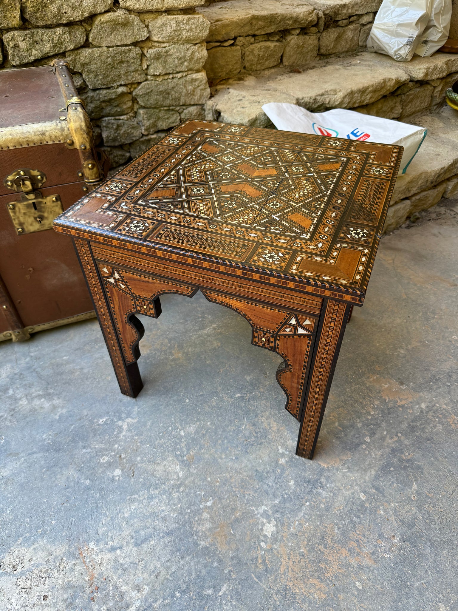 Moorish Inlaid Side Table