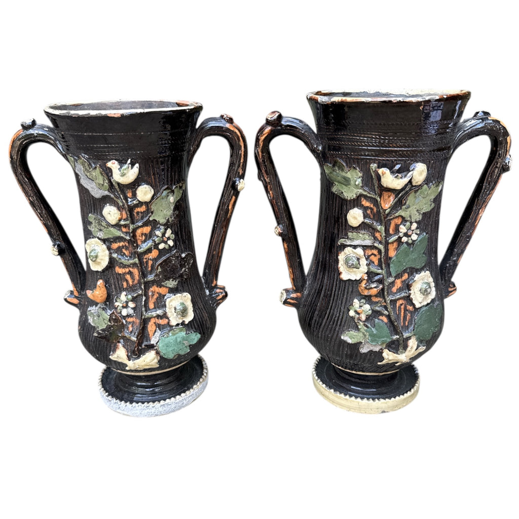 Pair French Pottery Vases