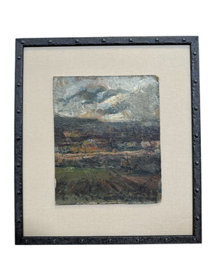 French Framed Oil on Board