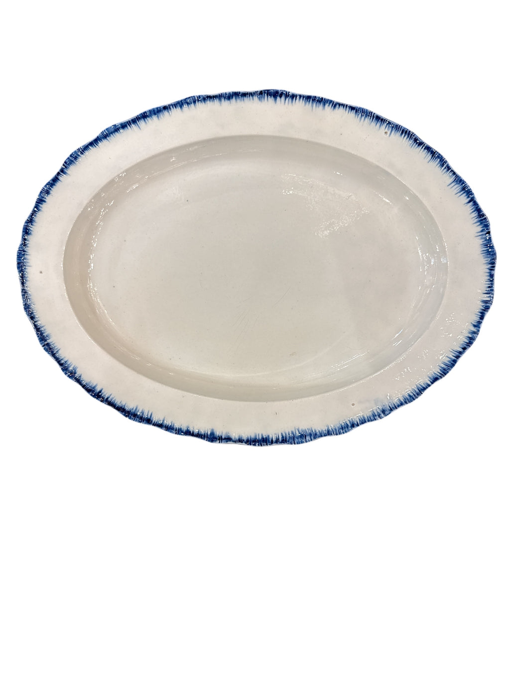 Feathered Edge English Creamware Platter
