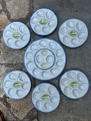French Oyster Plates and Platter