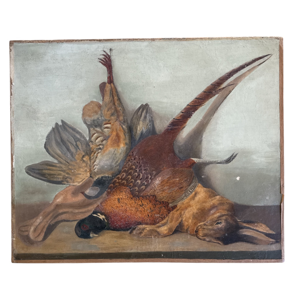 French Hunt Harvest Oil on Canvas