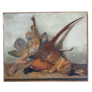 French Hunt Harvest Oil on Canvas