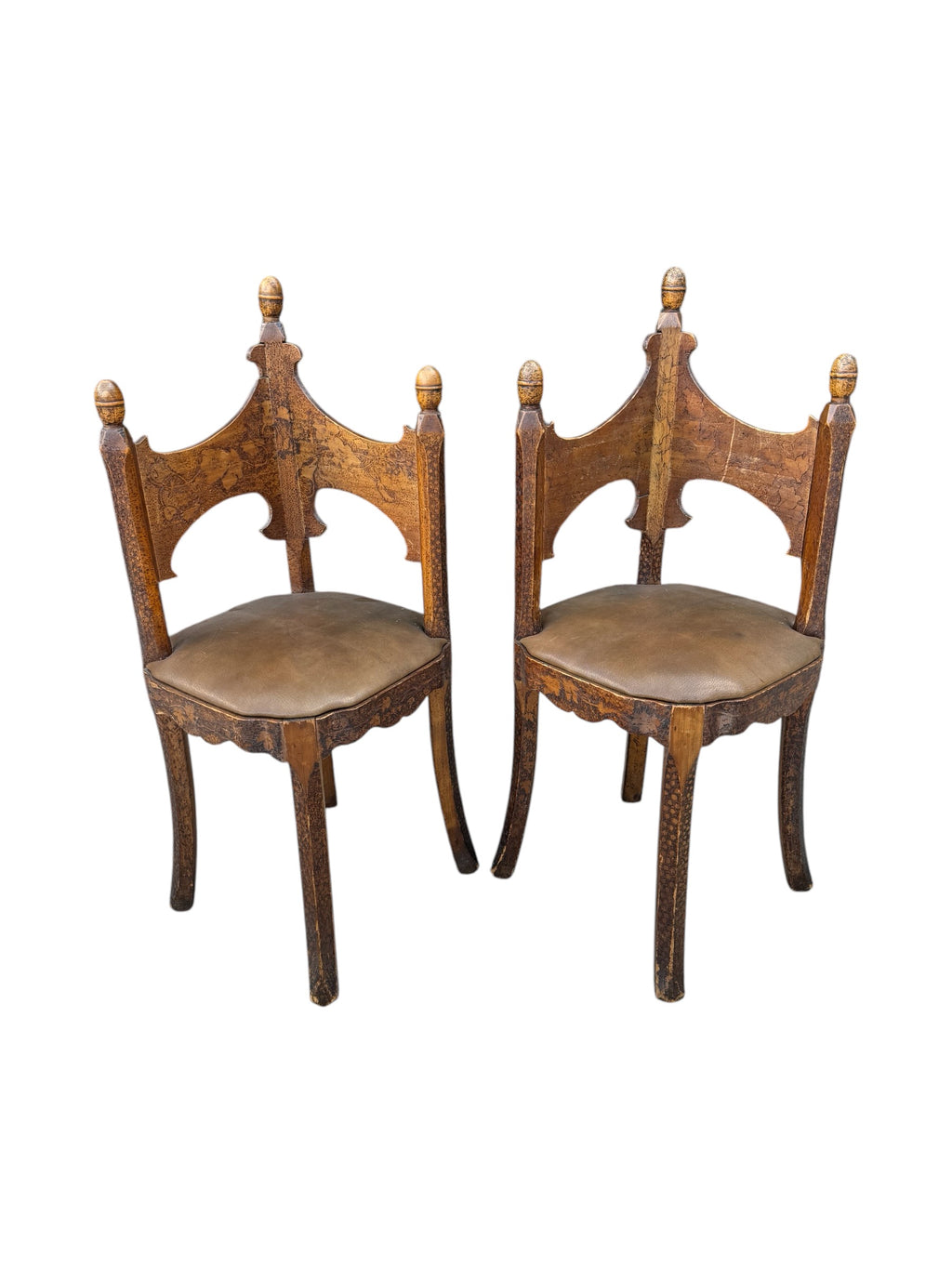 Pair Bavarian Corner Chairs