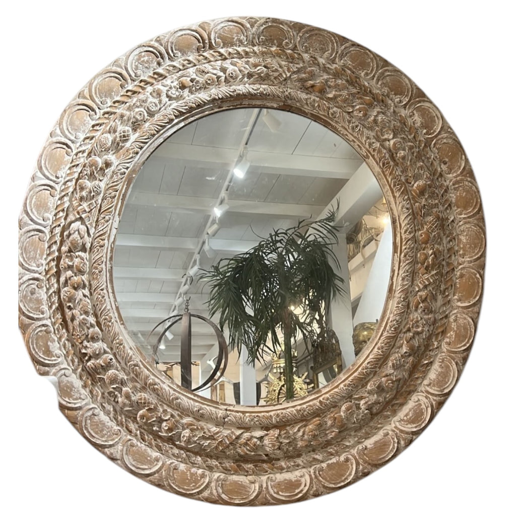 Italian Carved Oval Mirror