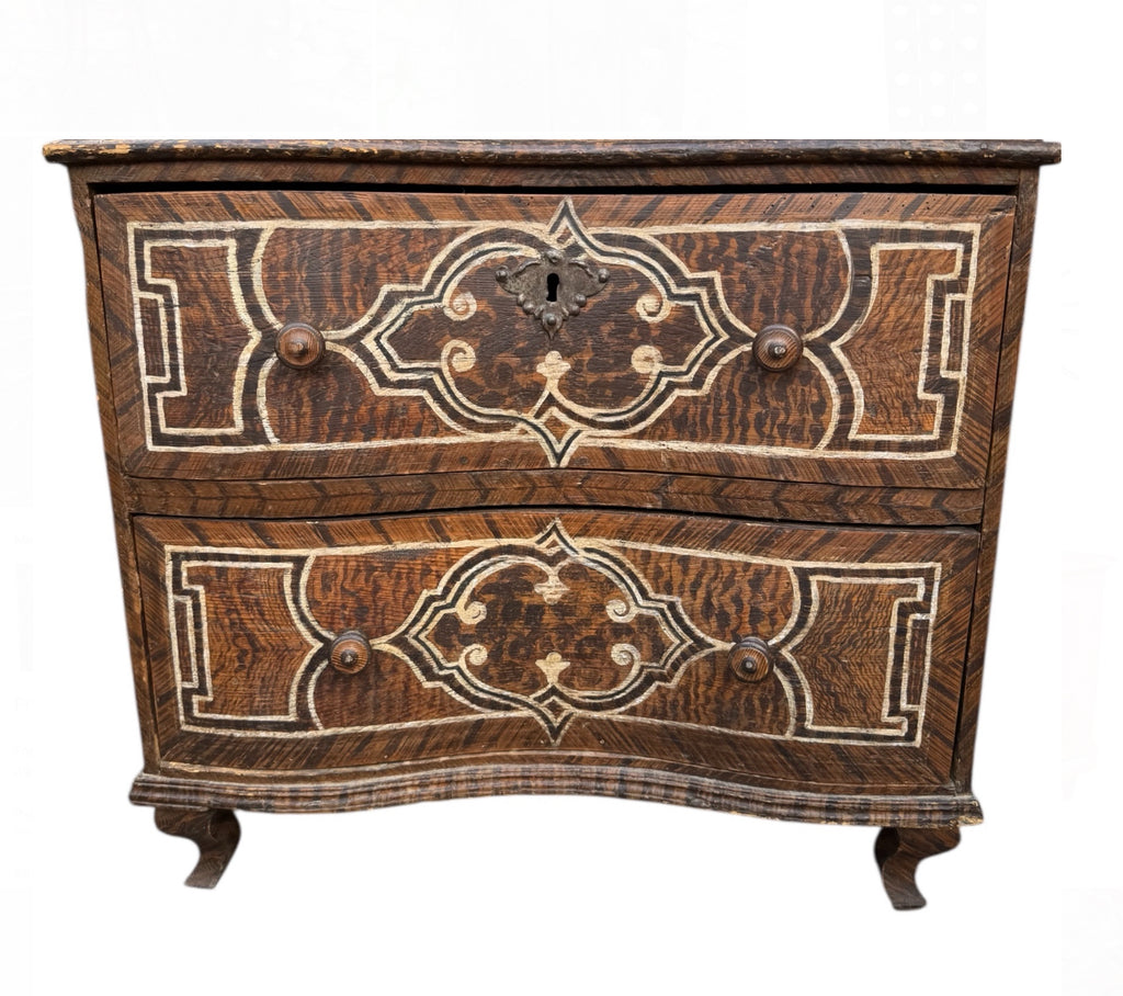 18th c German Painted Small Commode