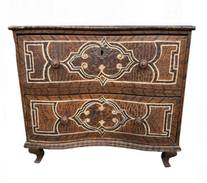 18th c German Painted Small Commode
