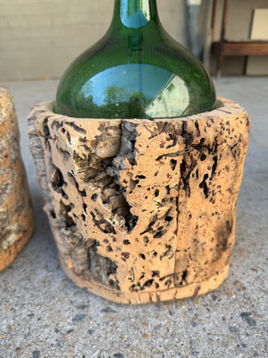 Pair Spanish Cork Lamps