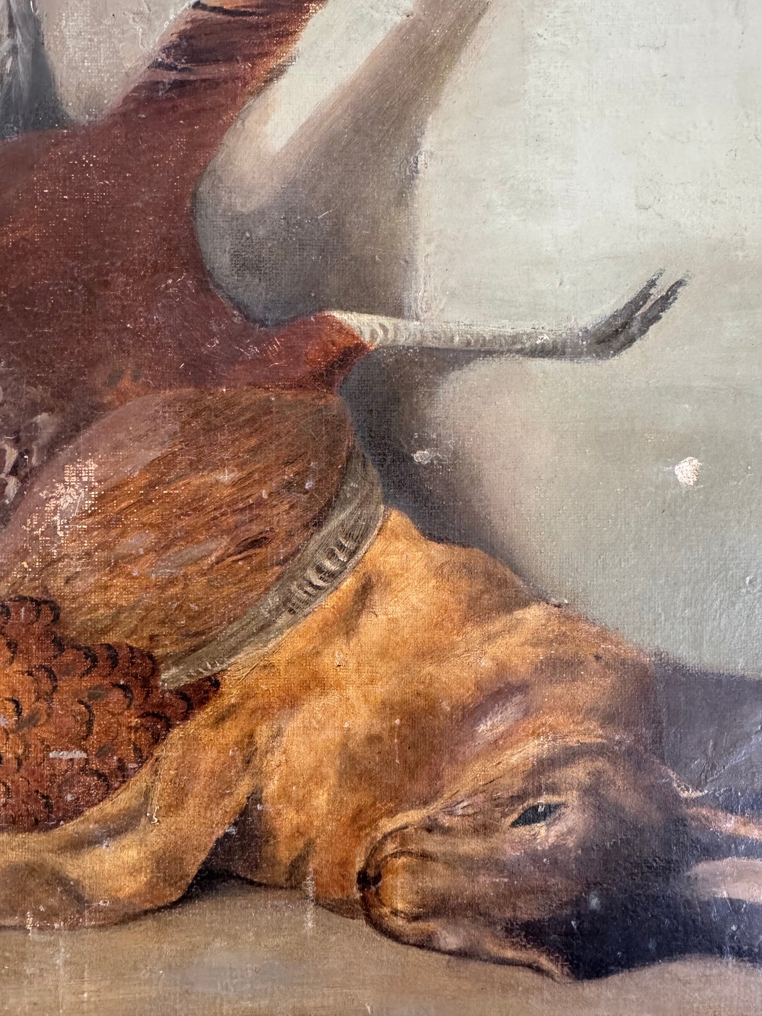 French Hunt Harvest Oil on Canvas