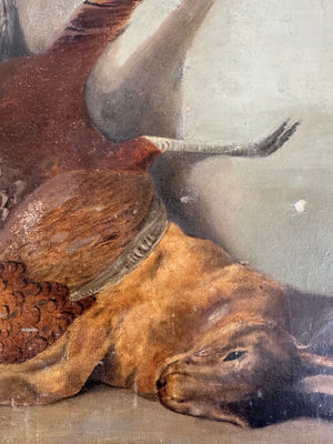 French Hunt Harvest Oil on Canvas