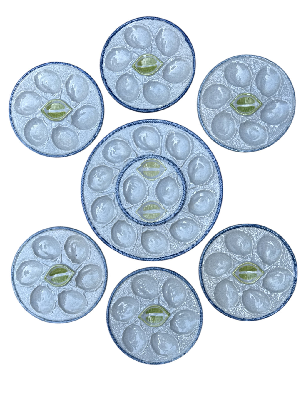 French Oyster Plates and Platter