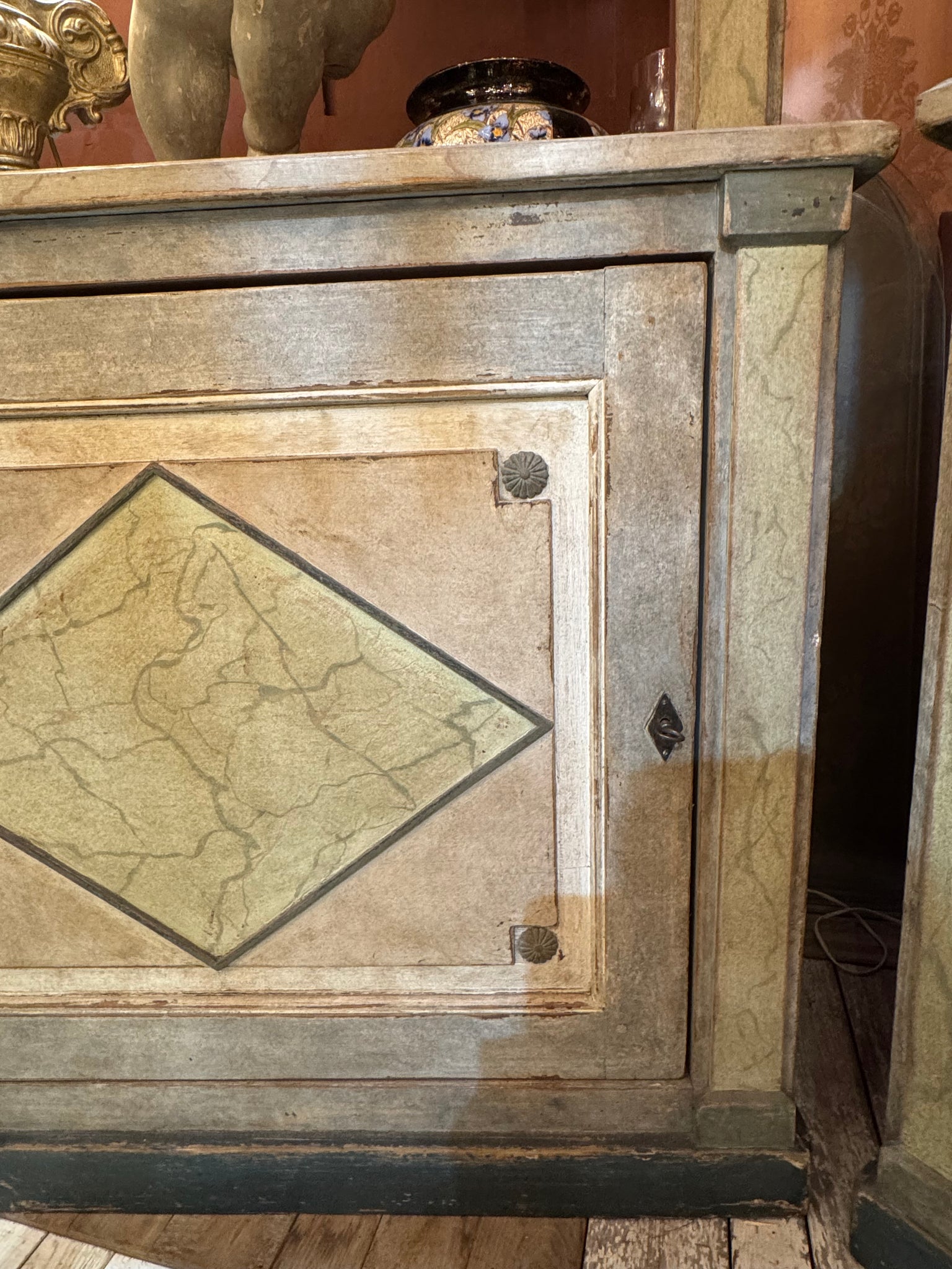 Pair French Cabinets with Shelves