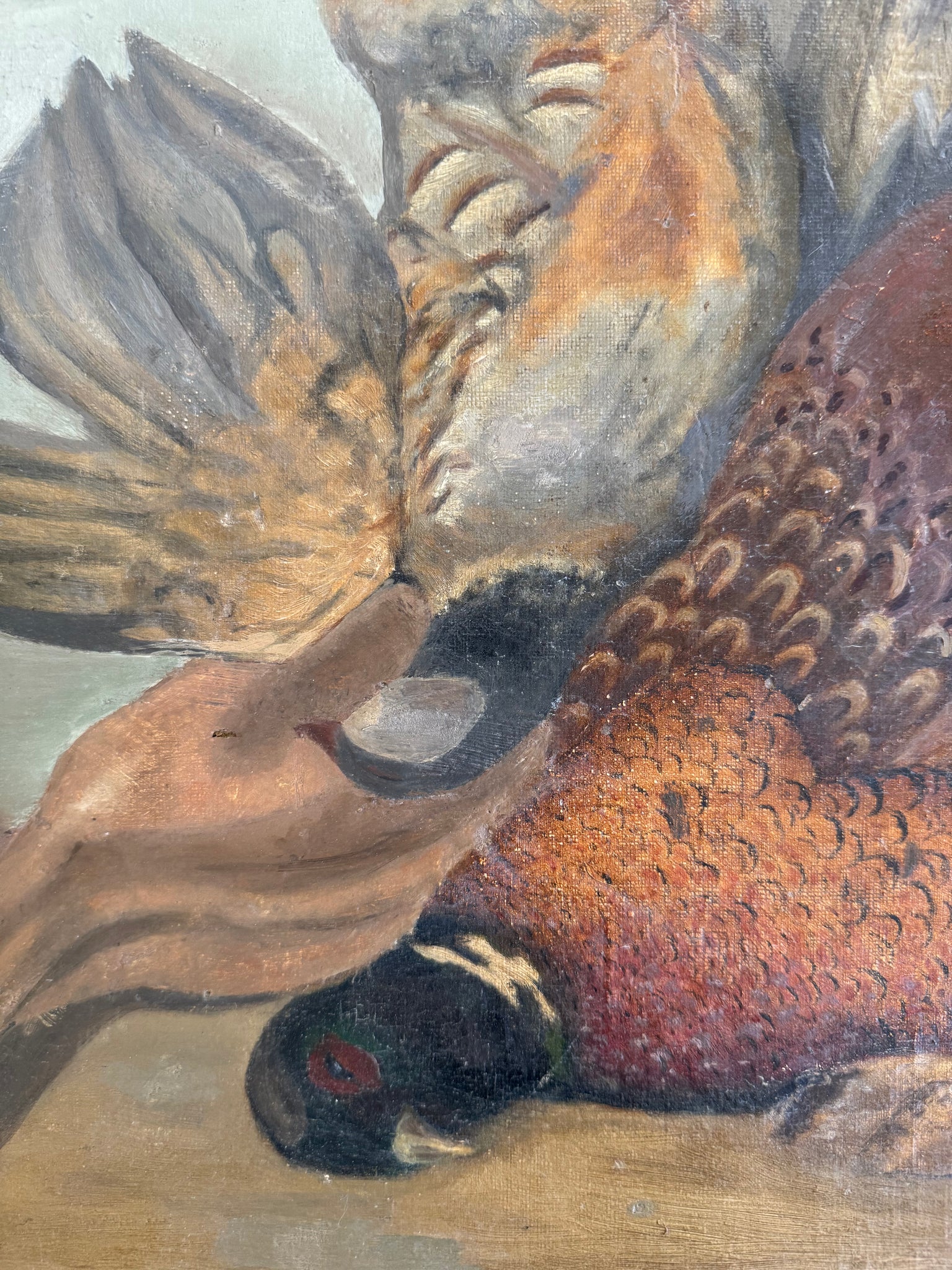 French Hunt Harvest Oil on Canvas