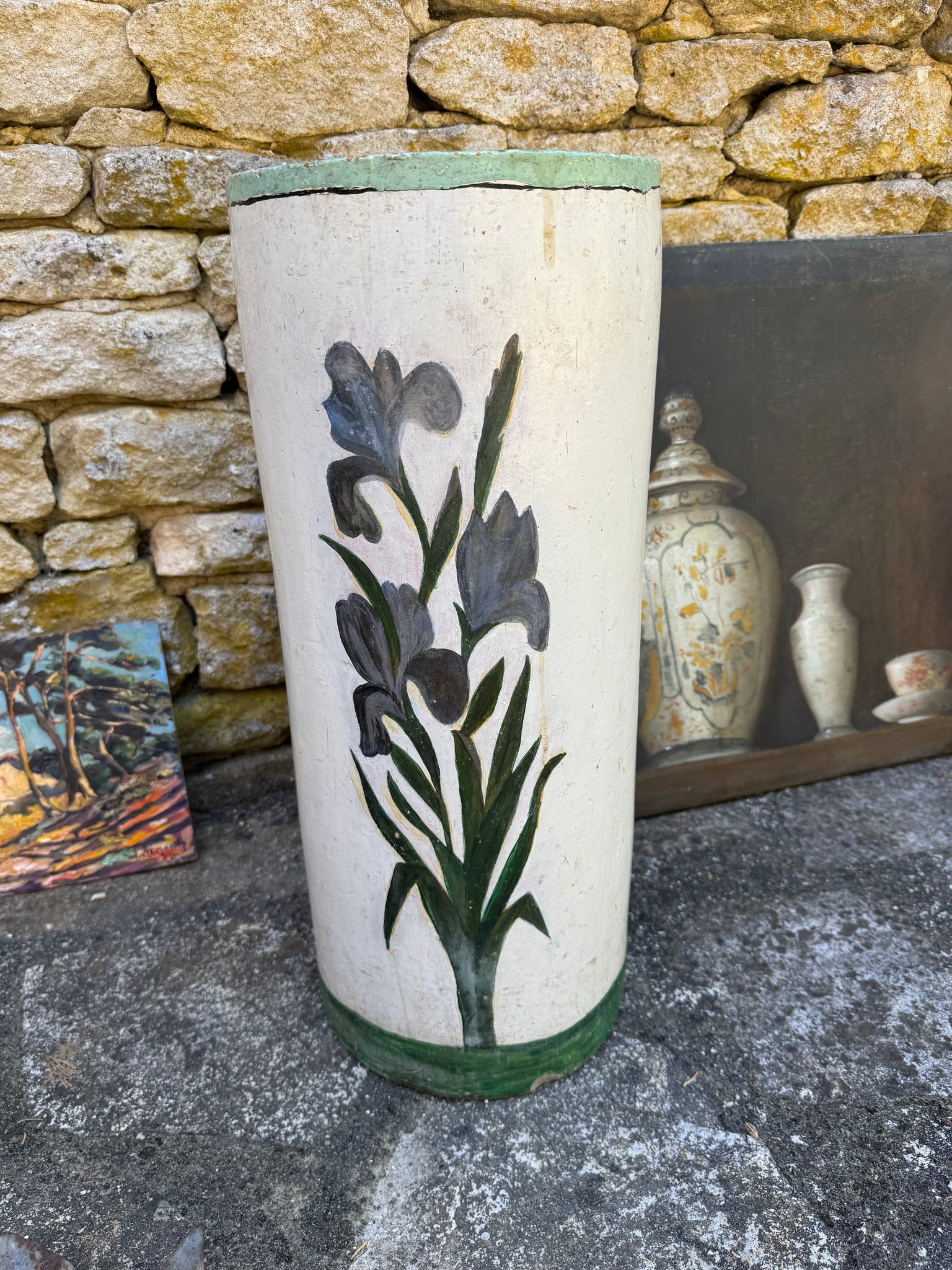 French Ceramic Umbrella Stand