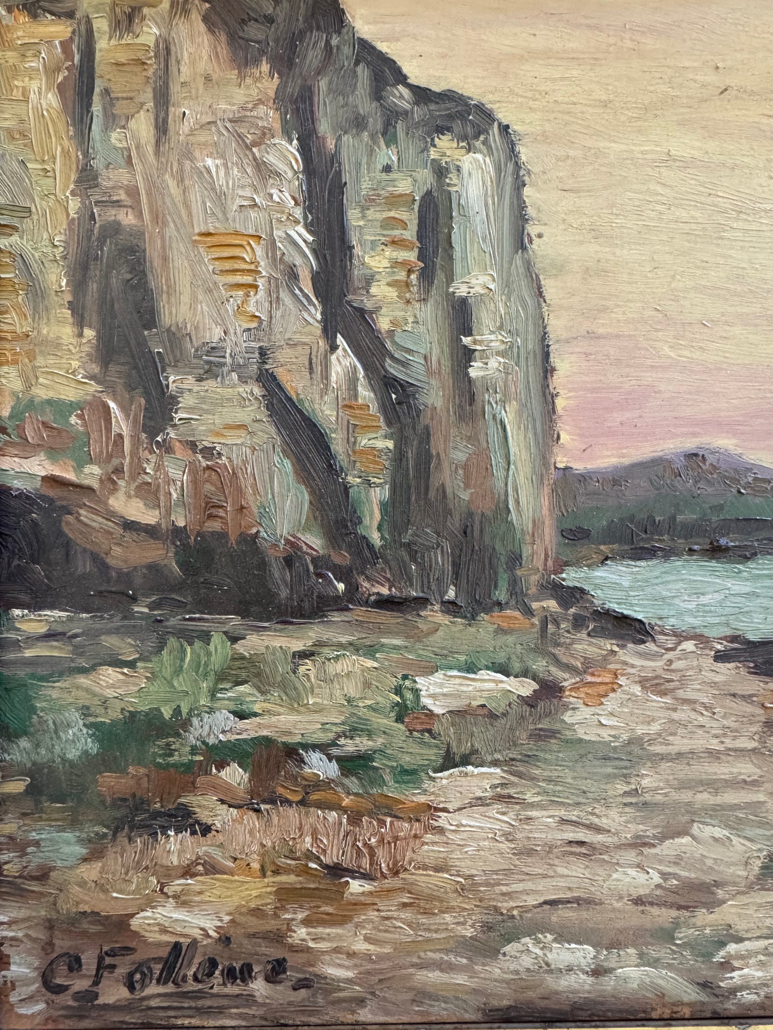 French Oil on Board