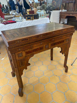 Moorish Inlaid Console/Games Table