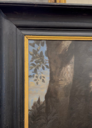 Large 19th c French Dog Portrait