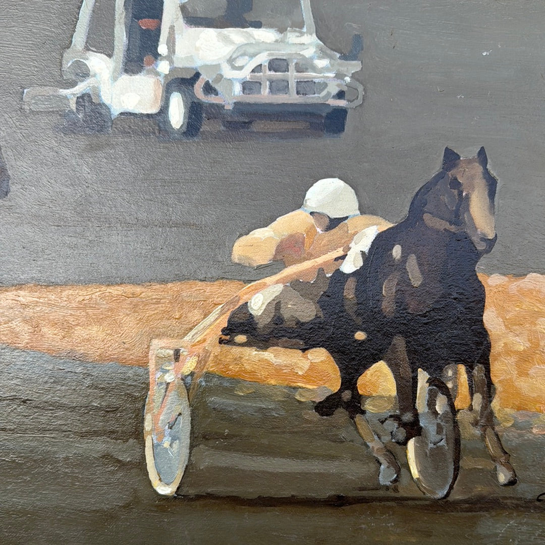 Pair French Race Horse Paintings