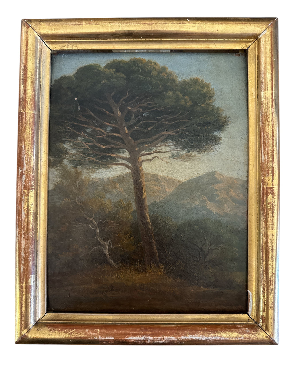 French 19th c Oil on Board
