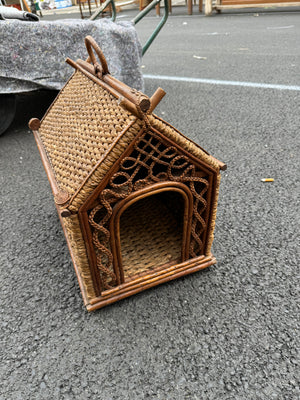 French 19th c Wicker Dog House