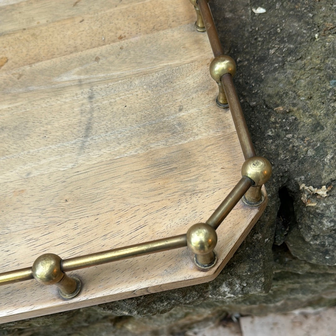 French Tray with Brass Gallery